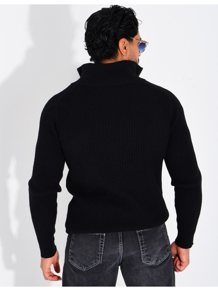 Gilet zippée en laine