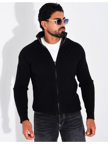 Gilet zippée en laine