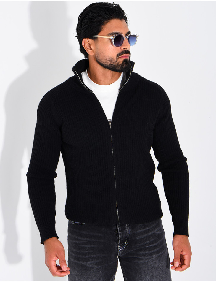 Gilet zippée en laine
