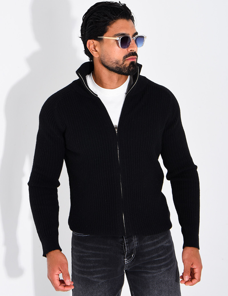 Gilet zippée en laine