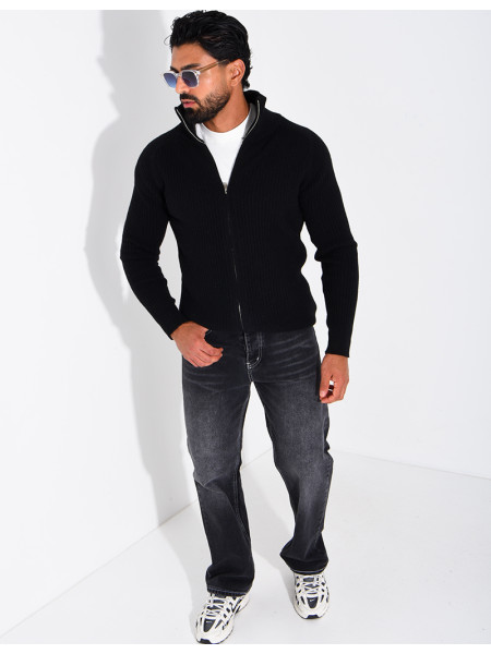 Gilet zippée en laine