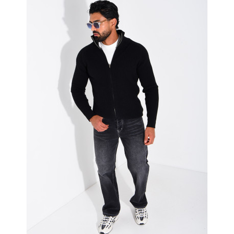Gilet zippée en laine
