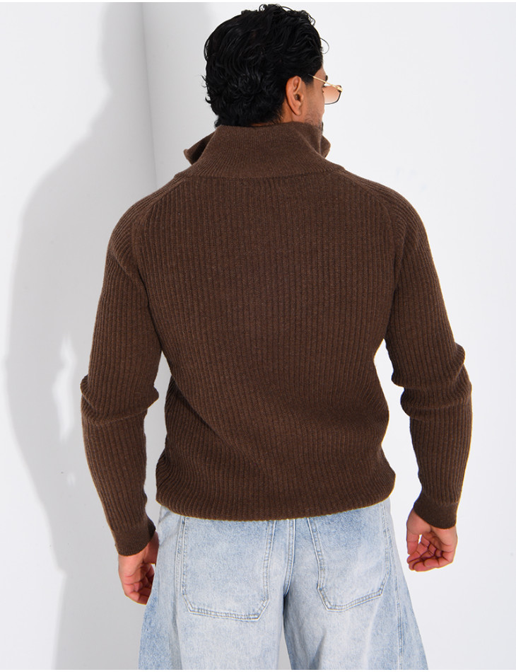 Gilet zippée en laine