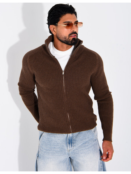 Gilet zippée en laine