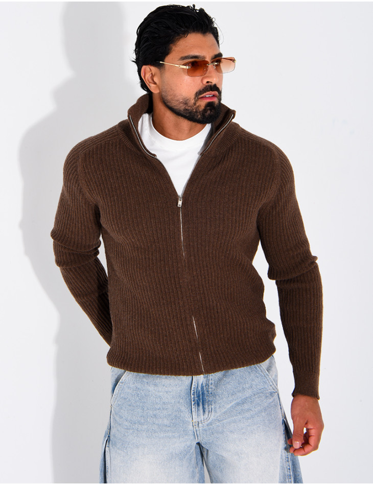 Gilet zippée en laine