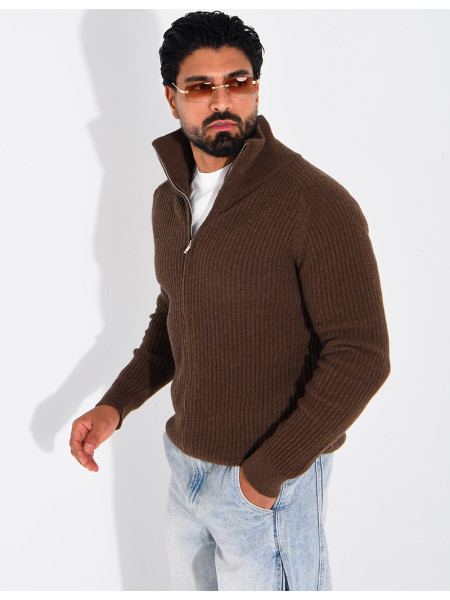 Gilet zippée en laine