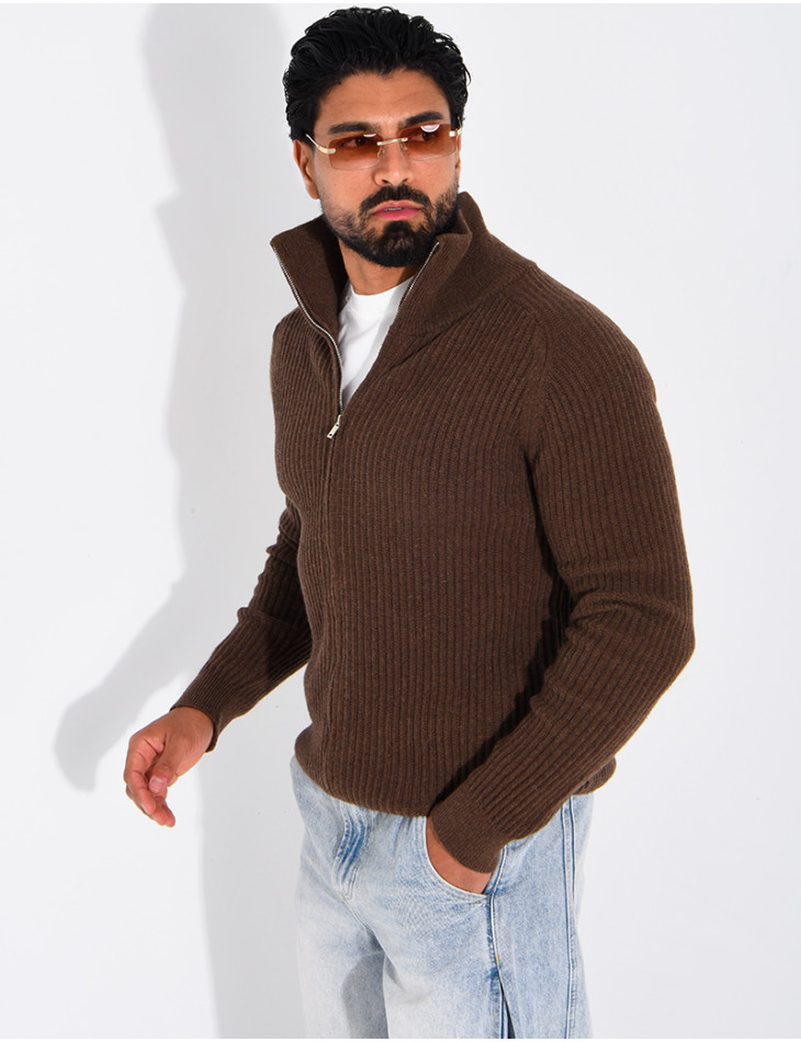 Gilet zippée en laine