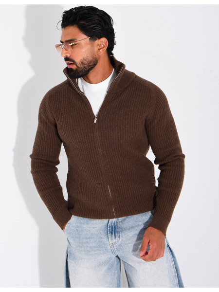 Gilet zippée en laine