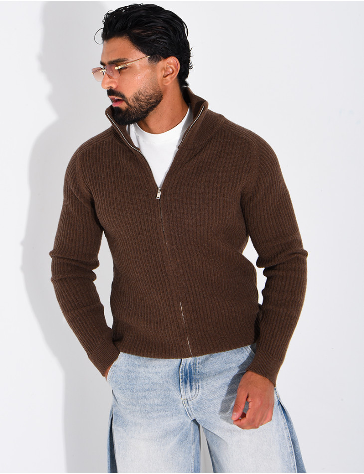 Gilet zippée en laine