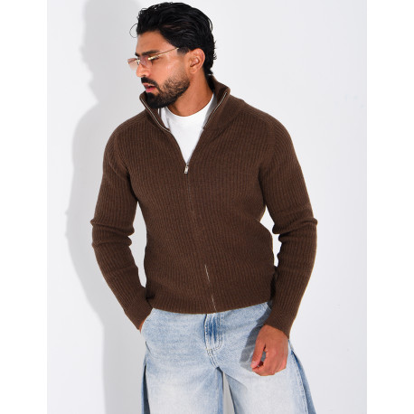 Gilet zippée en laine