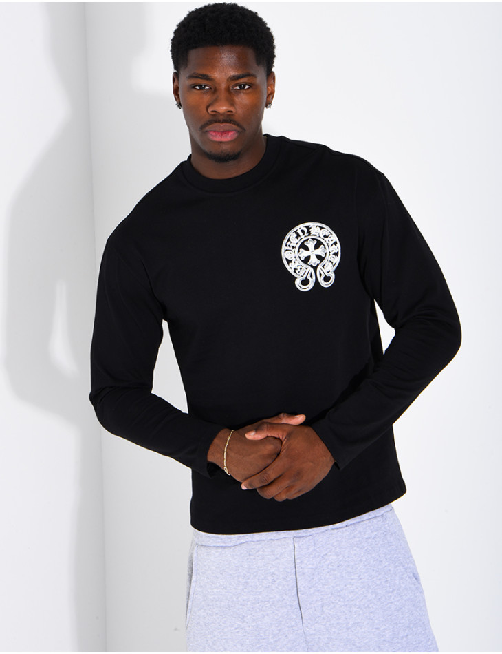 T-shirt manches longues à motifs