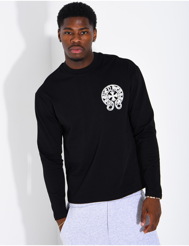 T-shirt manches longues à motifs