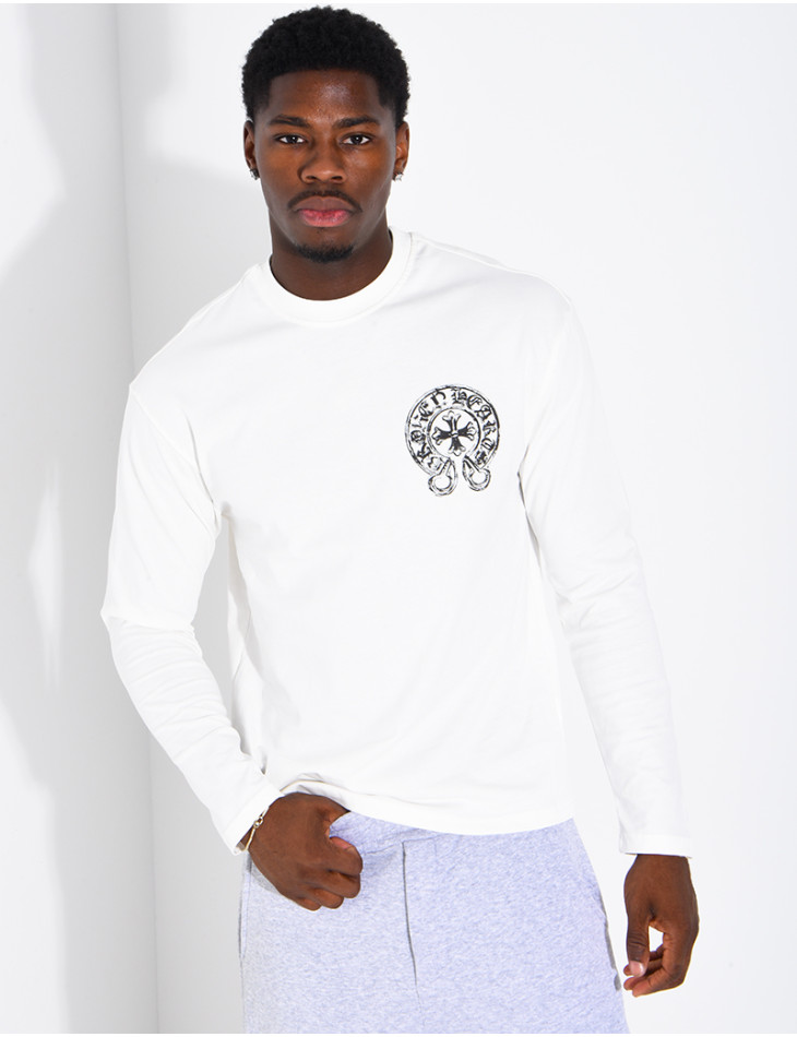 T-shirt manches longues à motifs