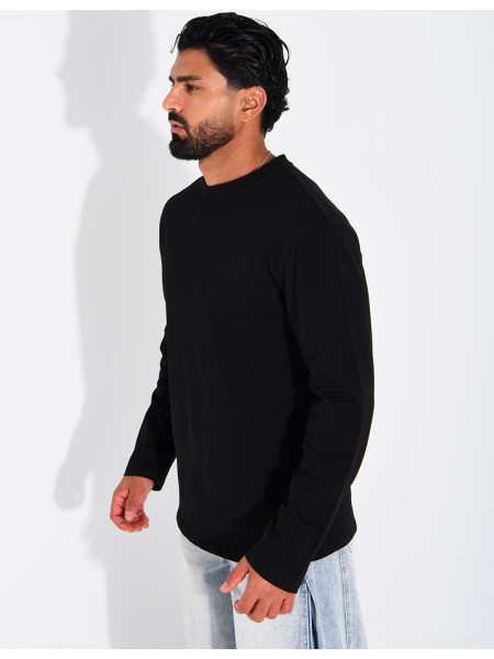 T-shirt uni manches longues
