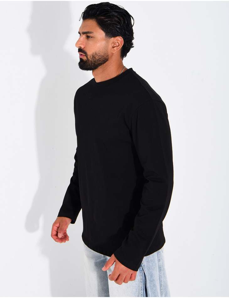 T-shirt uni manches longues