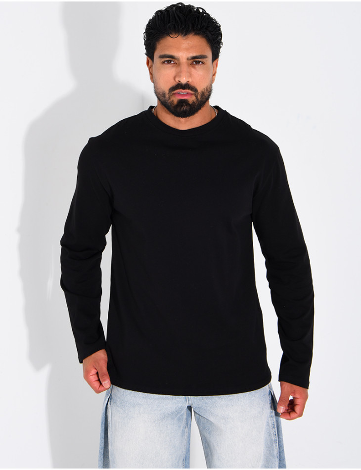 T-shirt uni manches longues