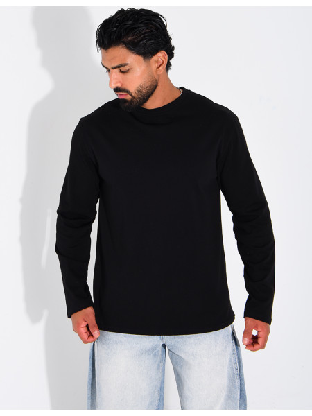 T-shirt uni manches longues