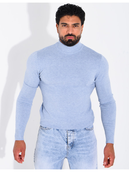 Pull fin col montant