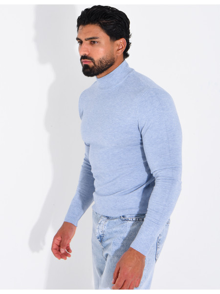 Pull fin col montant