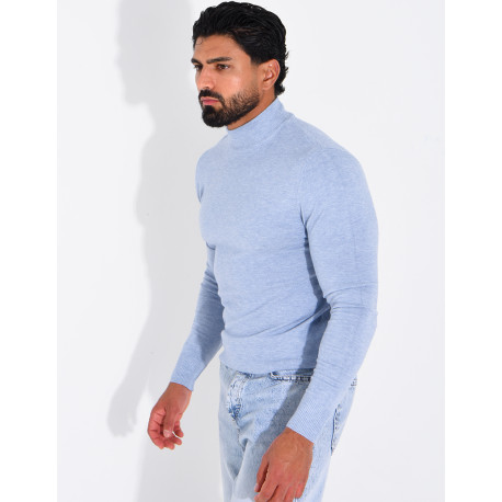 Pull fin col montant