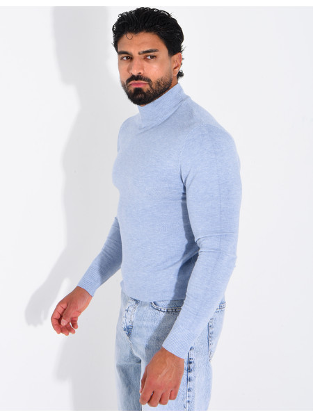 Pull fin col montant