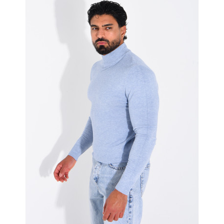 Pull fin col montant