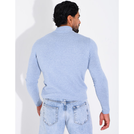 Pull fin col montant