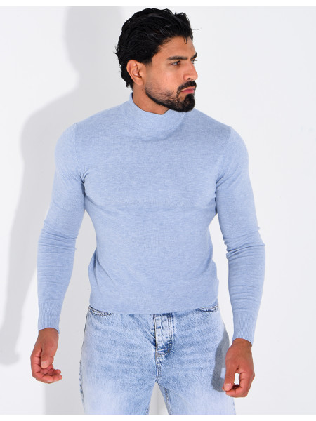 Pull fin col montant