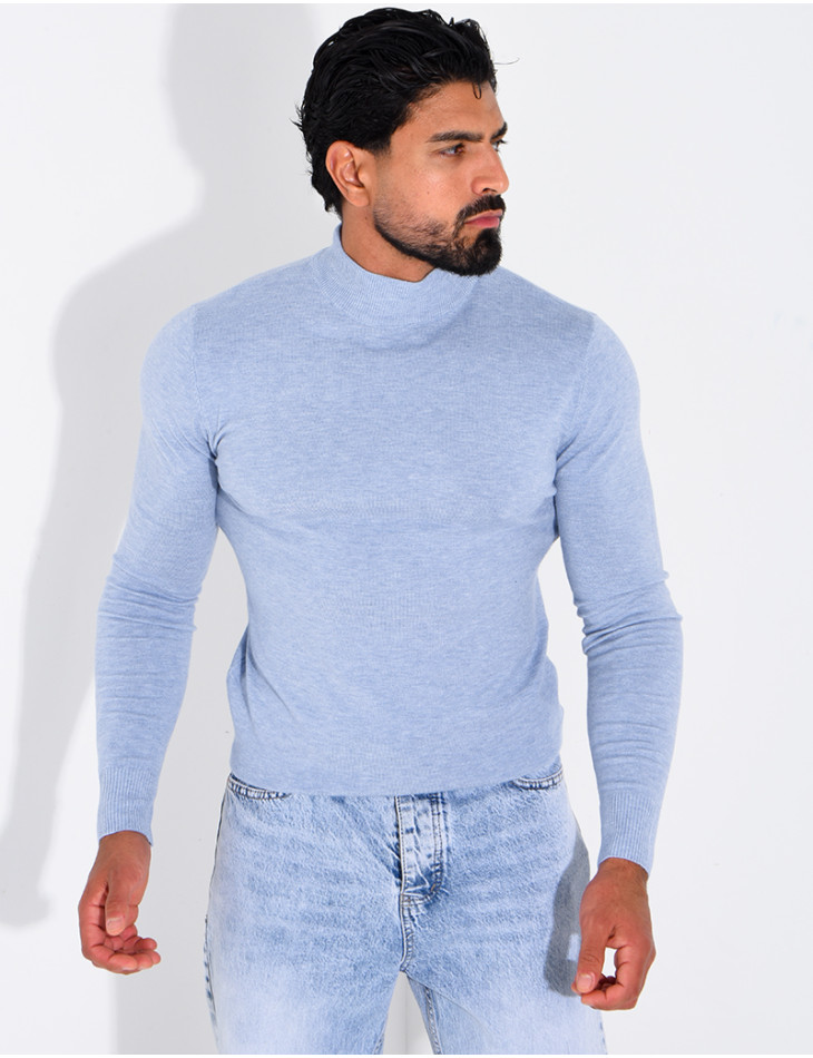 Pull fin col montant