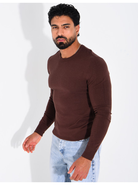 Pull fin col rond
