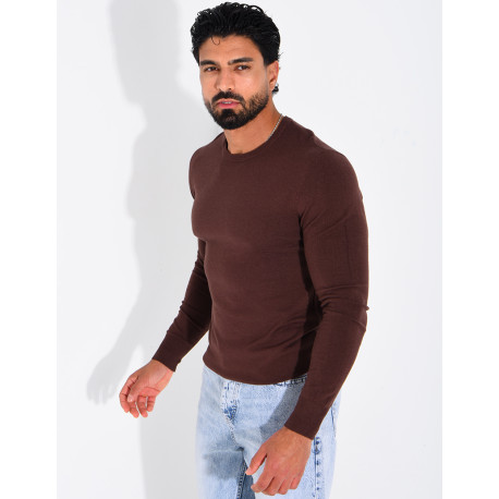 Pull fin col rond