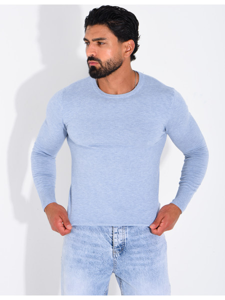 Pull fin col rond