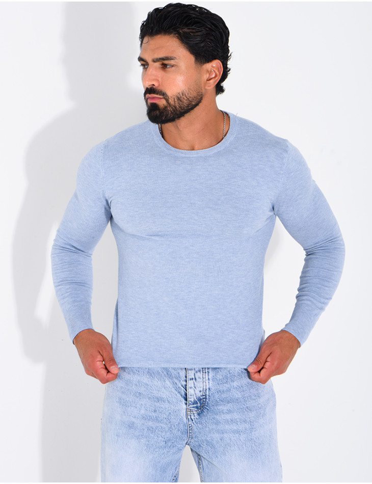 Pull fin col rond