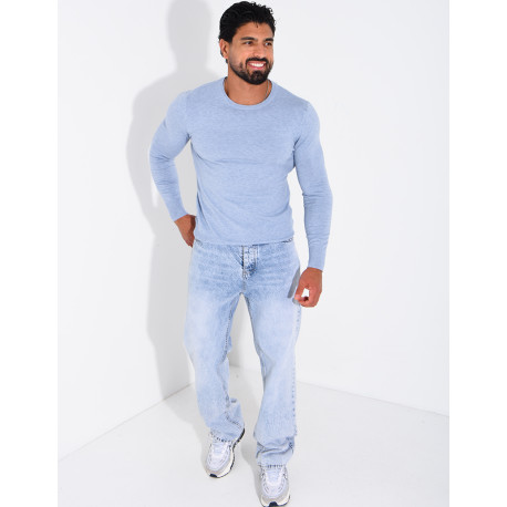 Pull fin col rond