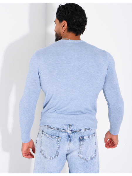 Pull fin col rond
