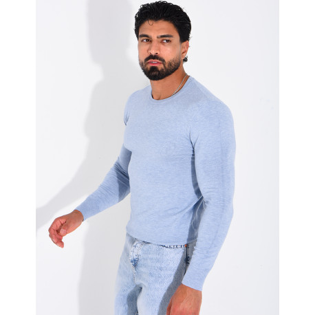 Pull fin col rond