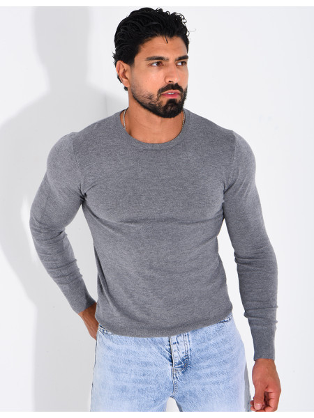 Pull fin col rond