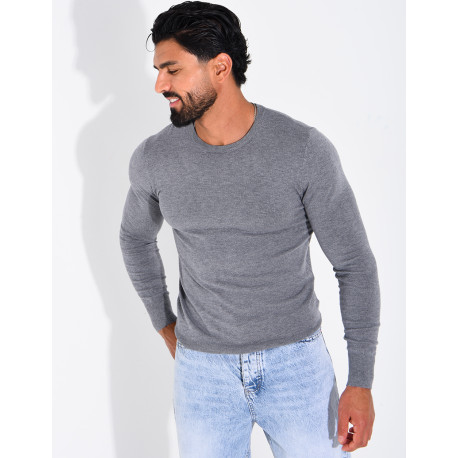 Pull fin col rond