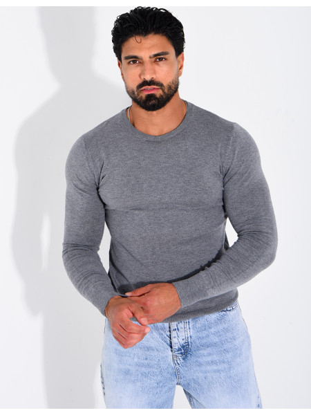 Pull fin col rond