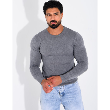 Pull fin col rond