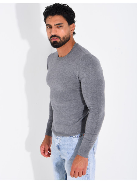 Pull fin col rond