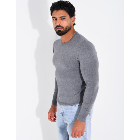 Pull fin col rond