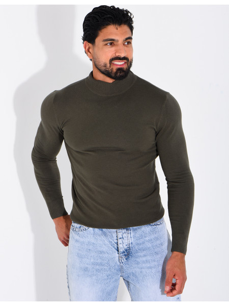 Pull fin col montant