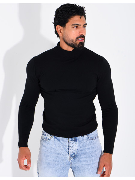 Pull fin col montant