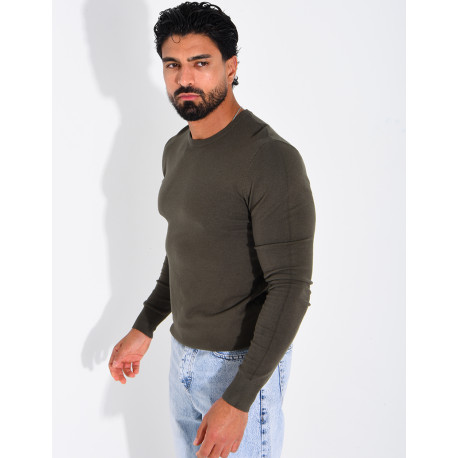 Pull fin col rond