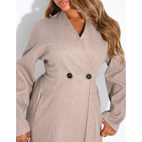 Manteau long en feutrine