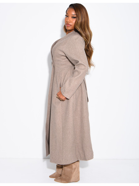 Manteau long en feutrine