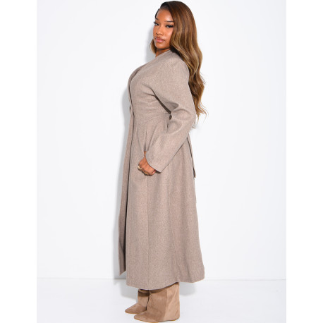 Manteau long en feutrine