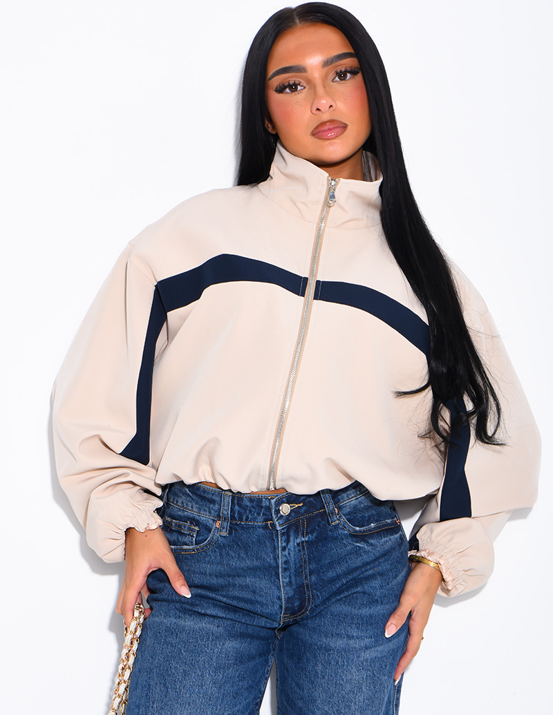 Zip-up jacket with...