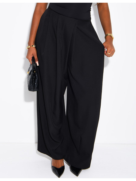 Pantalon ample fluide à taille élastique